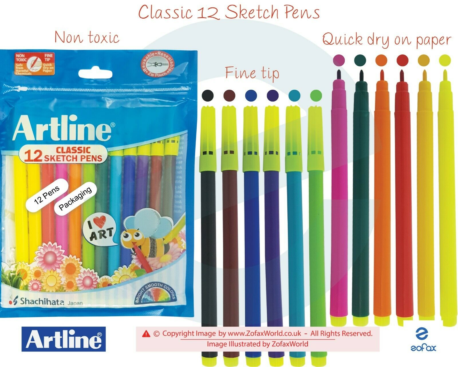 Artline 0.05mm-0.8mm Drawing System Pen – Khongfah Online Store